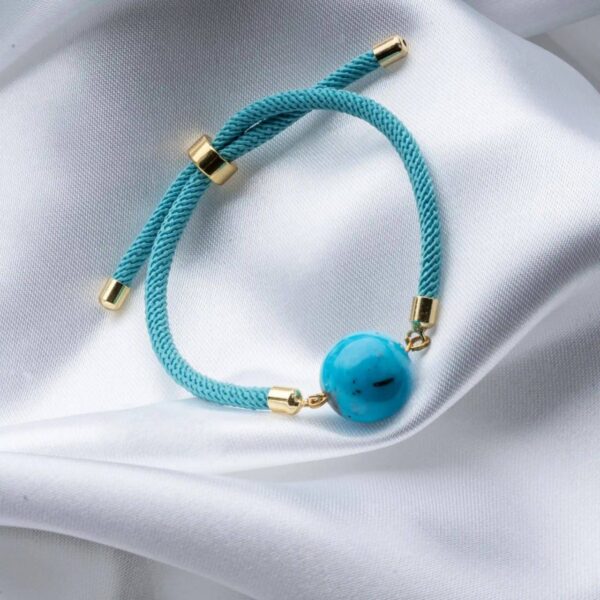 Turquoise cotton bracelet
