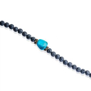 Lava and turquoise bracelet