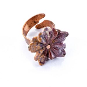 Autumn jasper flower ring