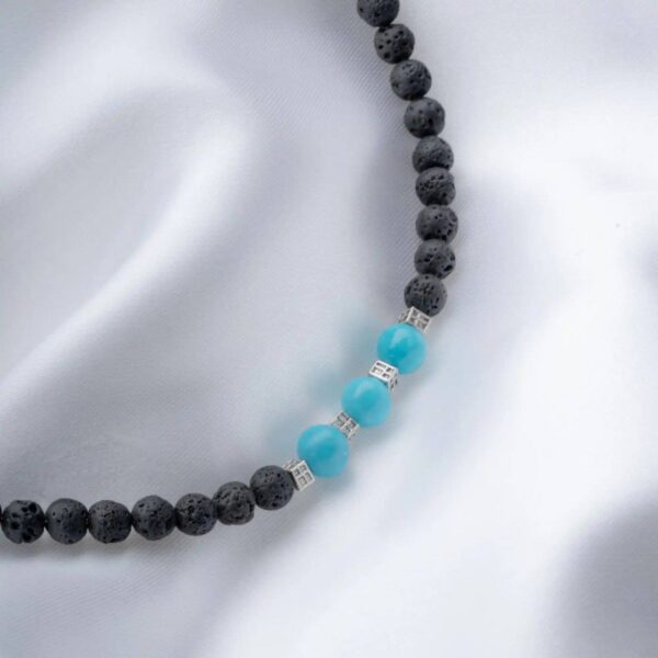 Turquoise and lava sports bracelet